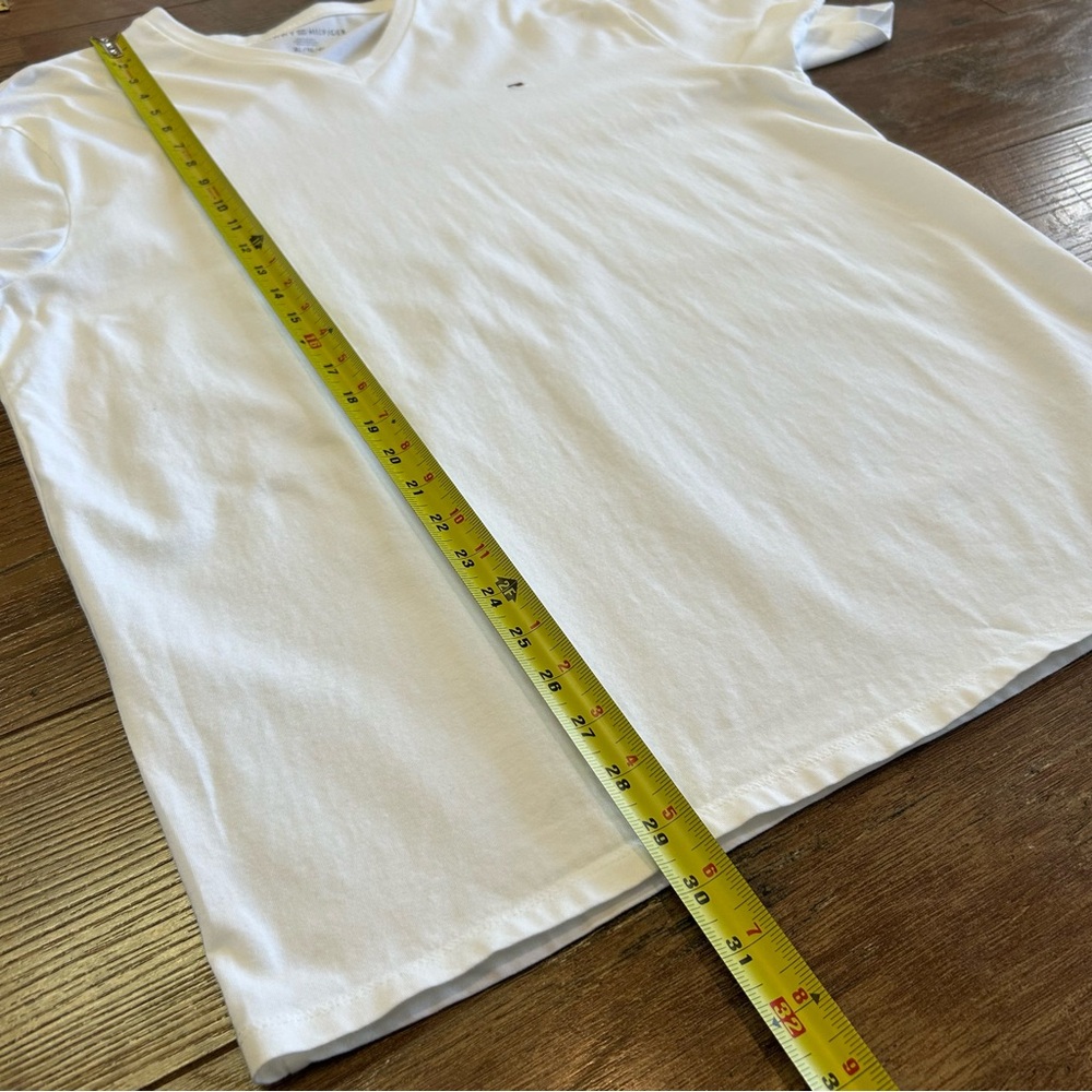 Tommy Hilfiger V-Neck T-Shirt White XL - Picture 6 of 9